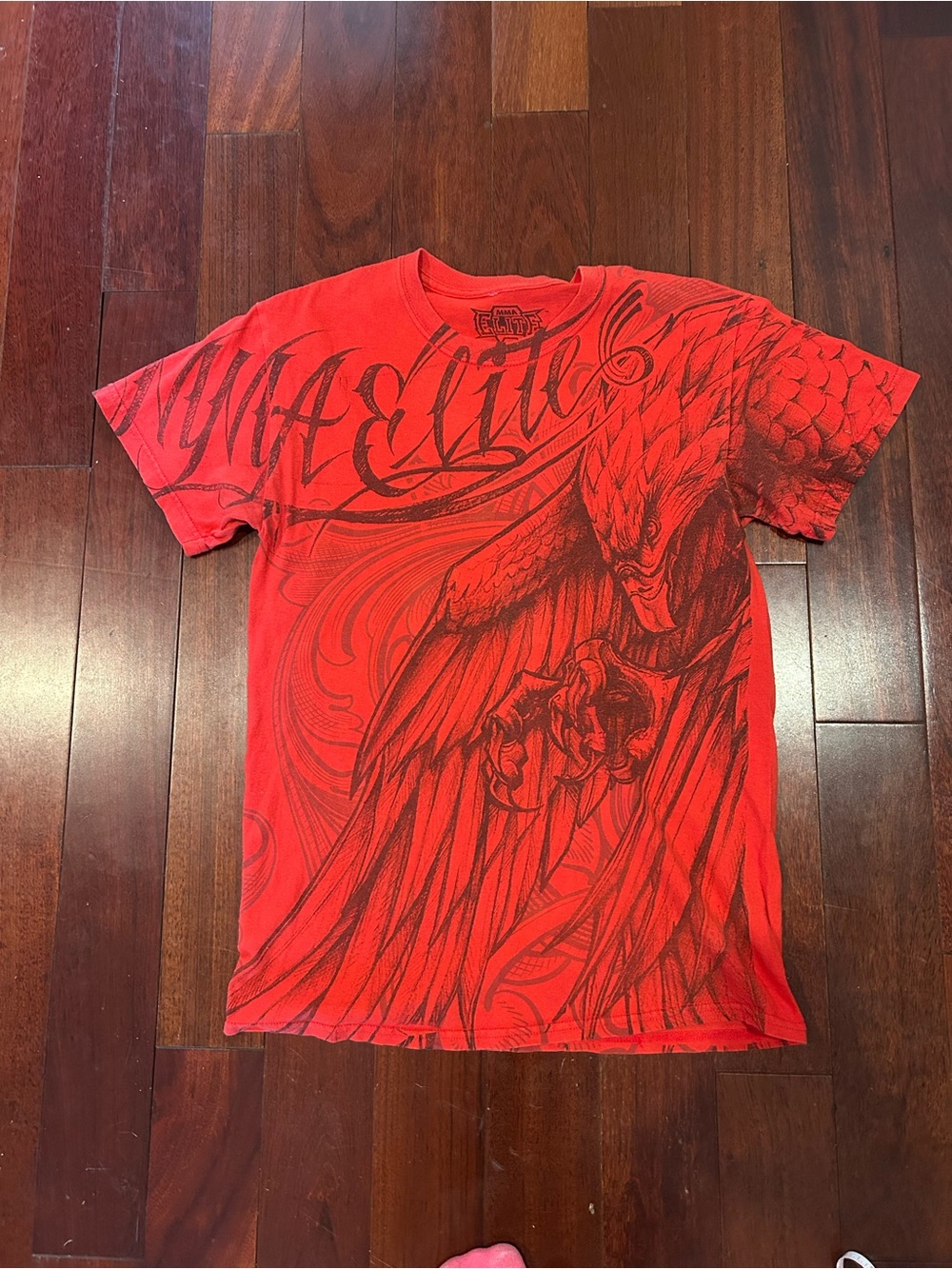 MMA Elite Red Eagle Graphic Print Men’s Tee Shirt Mixed Martial Arts